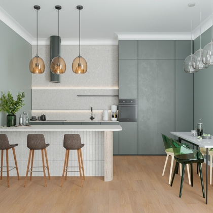 Полимерно-каменное покрытие ALTA STEP Gusto SPC3309 Дуб Брауни