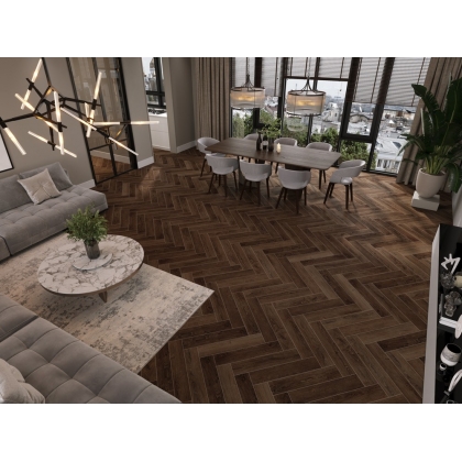 Полимерно-каменное покрытие Cronafloor Herringbone H001 Дуб Тулуза