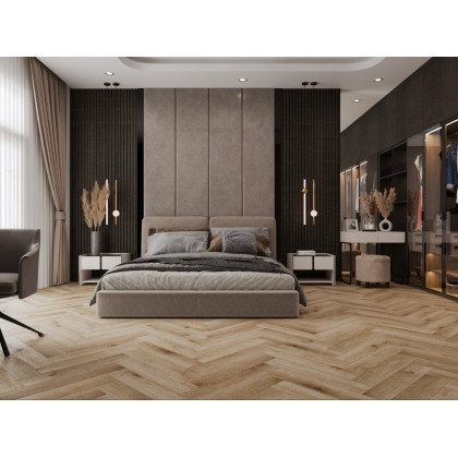 Полимерно-каменное покрытие Cronafloor Herringbone H004 Дуб Монпелье