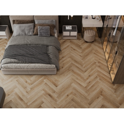 Полимерно-каменное покрытие Cronafloor Herringbone H004 Дуб Монпелье