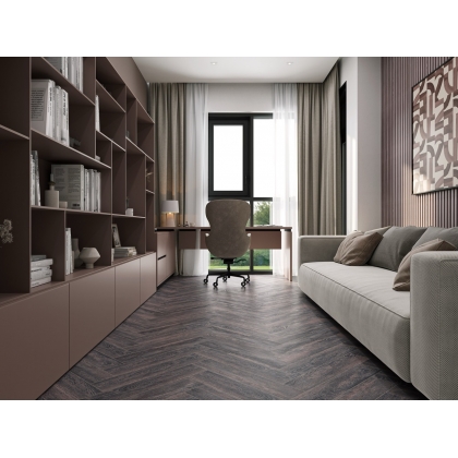 Полимерно-каменное покрытие Cronafloor Herringbone H006 Дуб Бордо Полимерно-каменное покрытие Cronafloor Herringbone H006 Дуб Бордо