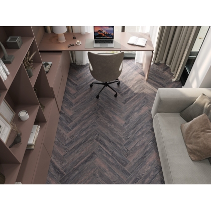 Полимерно-каменное покрытие Cronafloor Herringbone H006 Дуб Бордо Полимерно-каменное покрытие Cronafloor Herringbone H006 Дуб Бордо