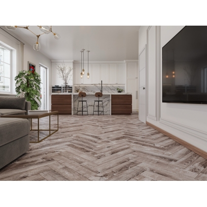 Полимерно-каменное покрытие Cronafloor Herringbone H009 Дуб Тулон