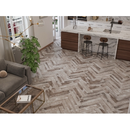 Полимерно-каменное покрытие Cronafloor Herringbone H009 Дуб Тулон