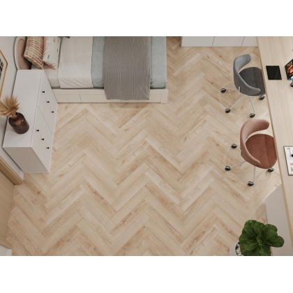 Полимерно-каменное покрытие Cronafloor Herringbone H010 Дуб Дижон