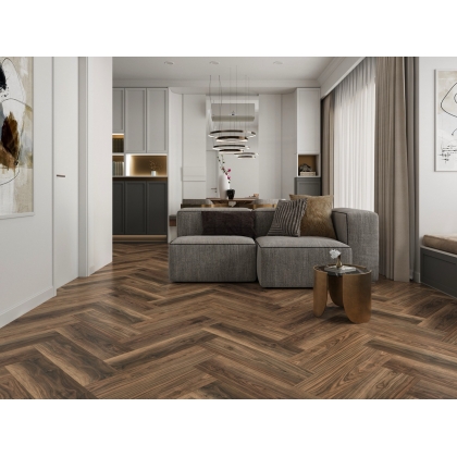 Полимерно-каменное покрытие Cronafloor Herringbone H018 Дуб Ле-Ман