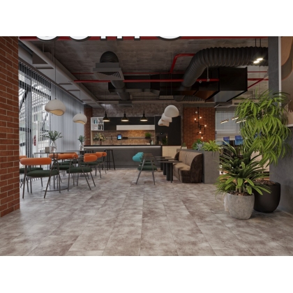 Полимерно-каменное покрытие Cronafloor Stone S004 Торнадо Дымчатый