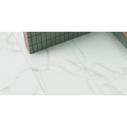 Виниловый клеевой пол INVICTUS Primus Tile XL Pure Marble Snow 01