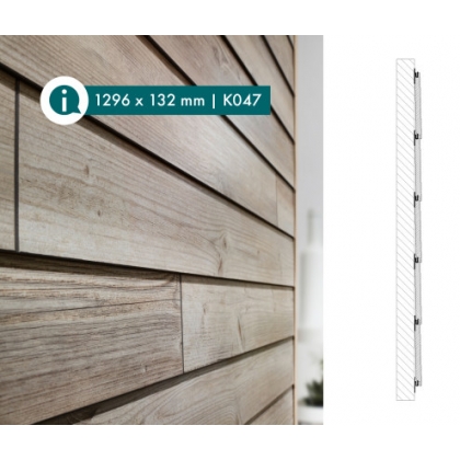 Стеновые 3D панели KRONOWALL K326 Sundance Oak 1296*132*12 мм