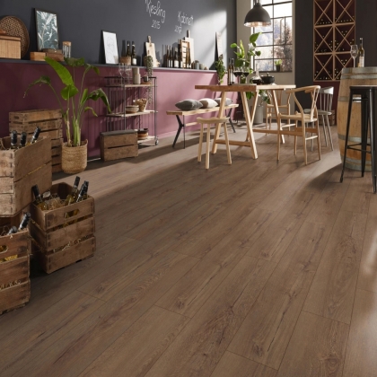 Ламинат KRONOTEX Exquisit Aqua D41172 Дуб Горизонт Кофе
