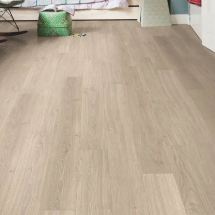 Ламинат Quick Step Perspective Wood PW1304 Доска Дуба светло-серая лакированная