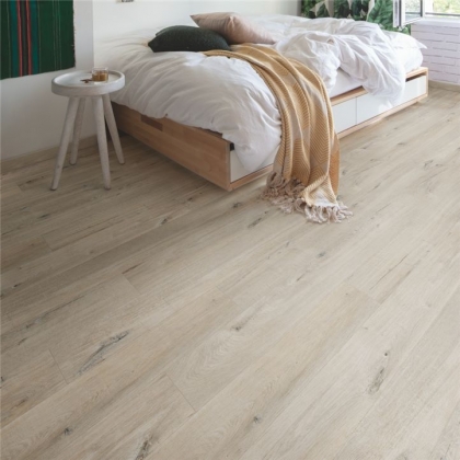 Инженерный виниловый замковой пол Quick Step Rigit Alpha Vinyl Medium Plank AVMP40200 Дуб Хлопковый белый