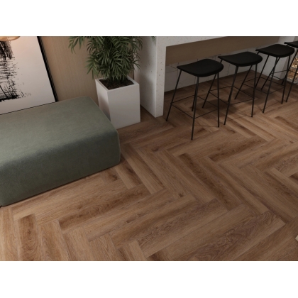 Полимерно-каменное покрытие SPC UNION Art Collection AR03-02 Дуб Брауни